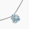 91138E70-A5E0-BF25-329B-EBF63BCFD742.jpg Cable Wrap Necklace Sterling Silver with Blue Topaz and Diamonds, 12.5mm