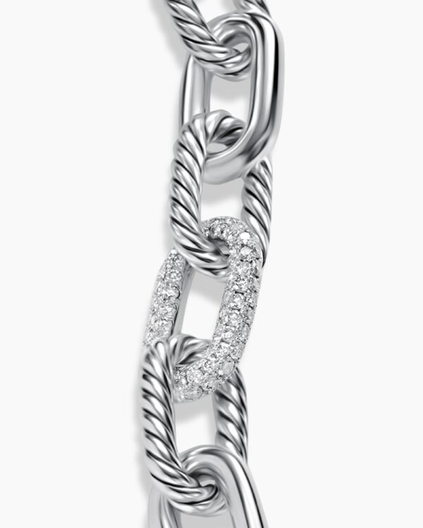 DY Madison&reg; Chain Bracelet Sterling Silver with Diamonds