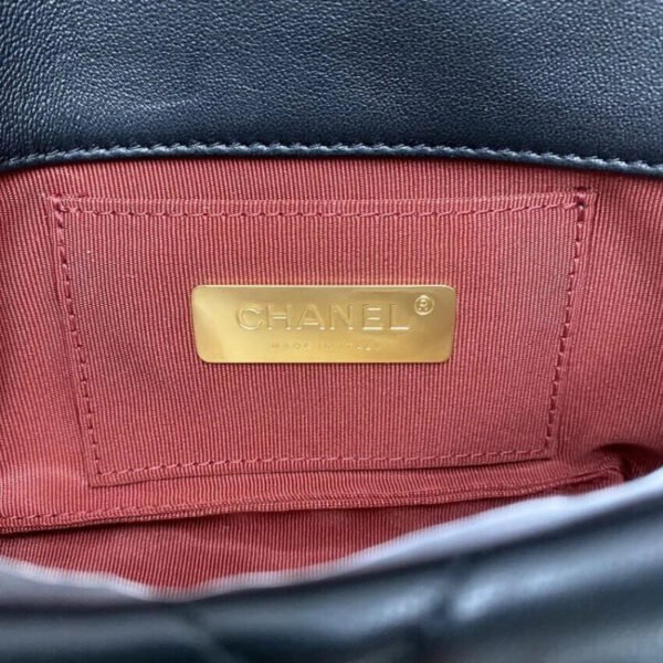 Chanel Lambskin Quilted Chanel 19 Waist Bag As1163 Black