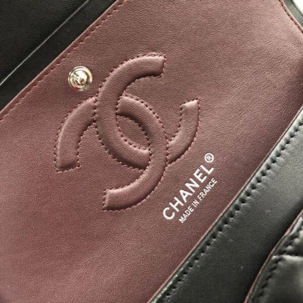 Chanel Classic HandBag Black For Women 9.9in/25.5cm A01112