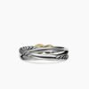 92452287-34EA-C632-24C1-A08EBAFF8800.jpg Petite X Ring Sterling Silver with 18K Yellow Gold - 6