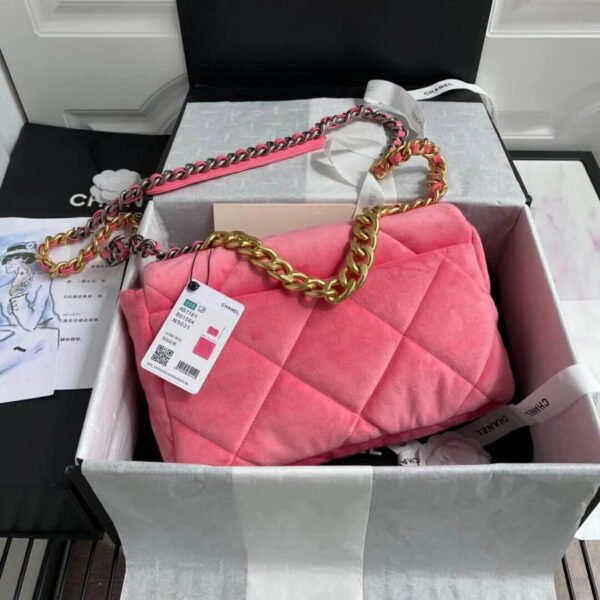 Chanel 19 Large Velvet Flap Bag As1161