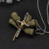 X Cross Pendant Sterling Silver with 18K Yellow Gold