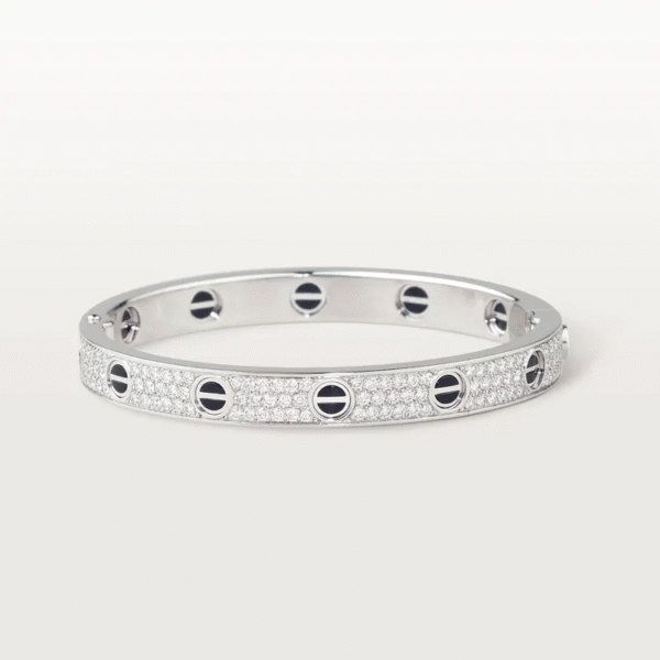 LOVE BRACELET, DIAMOND-PAVED, CERAMIC