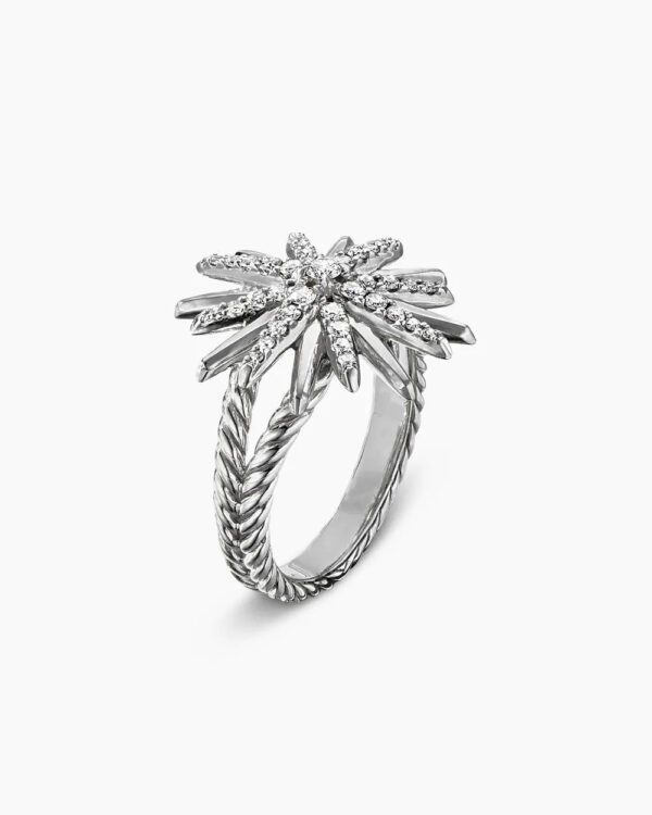 93962FD5-D89C-E36A-F720-156E242E6ABC.jpg Starburst Ring Sterling Silver with Diamonds, 19mm