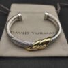 David Yurman Cable Twist Bangle in 14K Yellow Gold/Sterling Silver