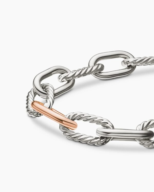 946CF04A-2CF1-68E5-561B-FDCFD10279C3.jpg DY Madison® Chain Bracelet Sterling Silver with 18K Rose Gold