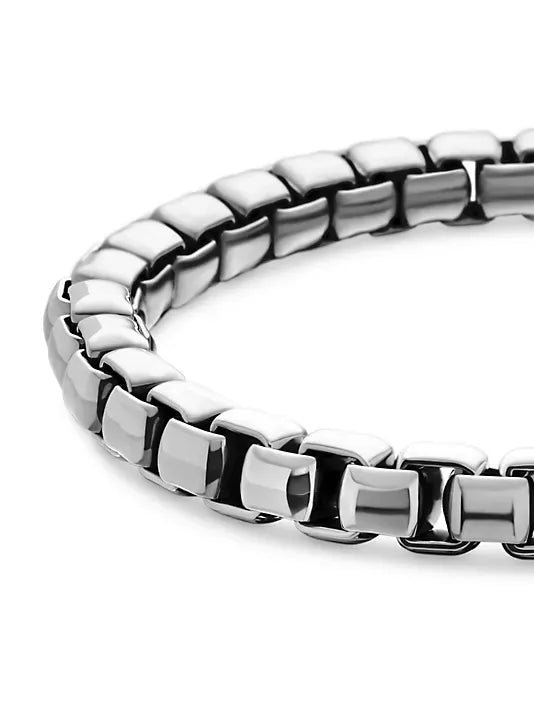 David Yurman  Box Chain Bracelet In Sterling Silver - 17CM
