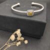 David Yurman  Sterling Silver Diamond And Citrine 4mm Noblesse Cable Bracelet