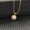Pearl Classics Cable Halo Amulet 18K Yellow Gold with Diamonds