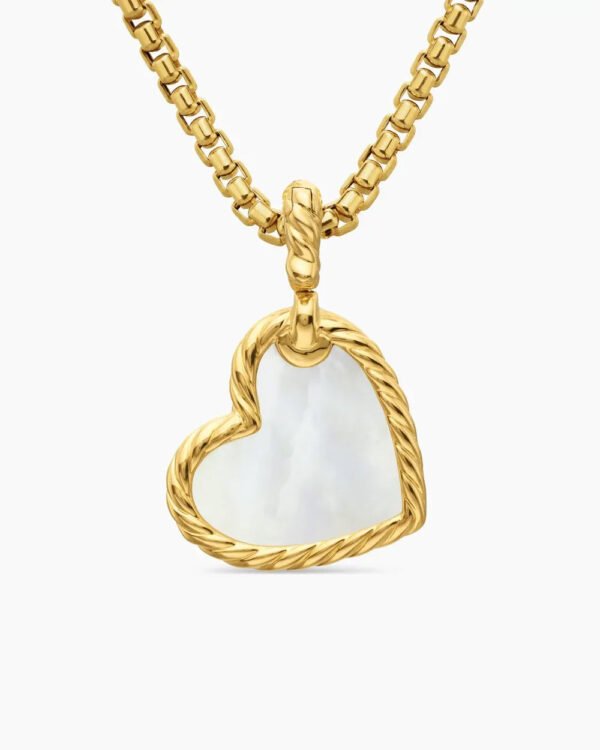 9554D4AF-DBB5-7B0A-C72D-BC3D447C347A.jpg DY Elements® Heart Amulet 18K Yellow Gold with Mother of Pearl and Diamonds