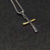 David Yurman Cable Classics Cross Amulet with 18K Yellow Gold