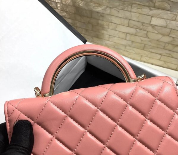 Chanel Hand-Held Oblique Cross Bag Pink For Women, Women&rsquo;s Bags 6.7in/19cm