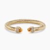 Classic Cablespira Bracelet 18K Yellow Gold with Citrine and Diamonds, 7mm