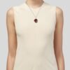 Enamel Ghost Skull Pendant Necklace