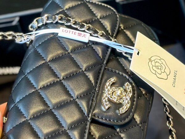 Mini Flap Bag with Top Handle - black