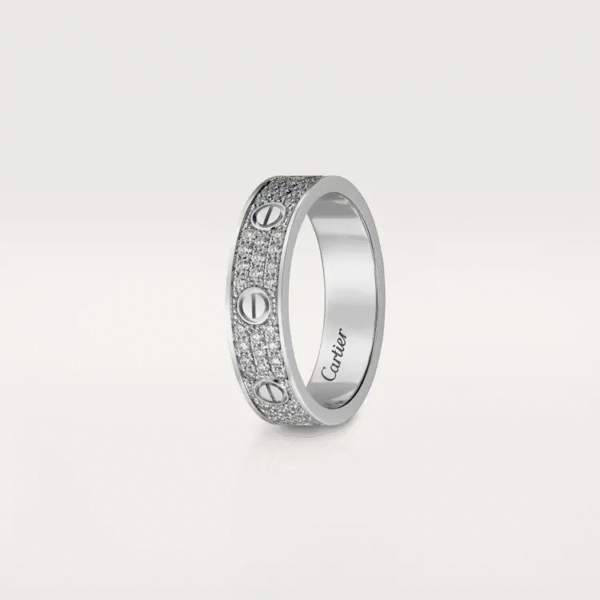 LOVE WEDDING BAND, DIAMOND-PAVED