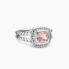 Petite Albion&reg; Ring Sterling Silver with Morganite and Diamonds - 6