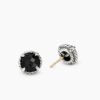 Petite Chatelaine&reg; Stud Earrings Sterling Silver with Black Onyx, 8mm