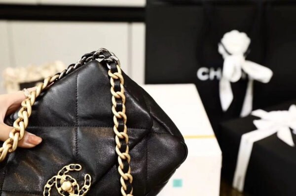Chanel 19 Handbag 26cm Black For Women AS1160 B04852 94305