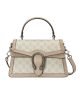 Gucci Dionysus Canvas Top Handle Beige And White Canvas 24x16cm