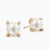 9992F94B-C76E-CFFE-4968-87779D9605A0.jpg Pearl Stud Earrings 18K Yellow Gold with Pearls and Diamonds, 14mm