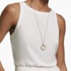 999D5D85-3148-F7AE-DC58-AA24D5A4CACA.jpg Crossover Pendant Necklace Sterling Silver with 14K Yellow Gold, 37mm