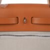 Herbag Zip 31 Bag Beton Toile Militaire / Natural Sable Leather Palladium New w/Box