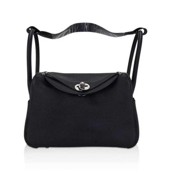 9A57248D-C448-5453-4F02-51A54B46C202.jpg Lindy 26 Bag Black Clemence Leather with Palladium Hardware