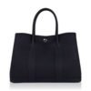 Garden Party 30 Bag Black Vache Country Leather with Palladium Hardware