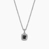 9ADB5F64-0157-398C-F709-D8018BCAC190.jpg Petite Albion Pendant Necklace Sterling Silver with Black Onyx and Diamonds, 7mm