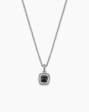 9ADB5F64-0157-398C-F709-D8018BCAC190.jpg Petite Albion Pendant Necklace Sterling Silver with Black Onyx and Diamonds, 7mm