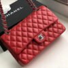 Chanel Classic HandBag Red For Women 9.9in/25.5cm A01112