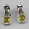 9B72FD5E-E009-15D4-4FD6-B886758F44A3.jpg Albion® Drop Earrings Sterling Silver with Yellow Onyx and Diamonds