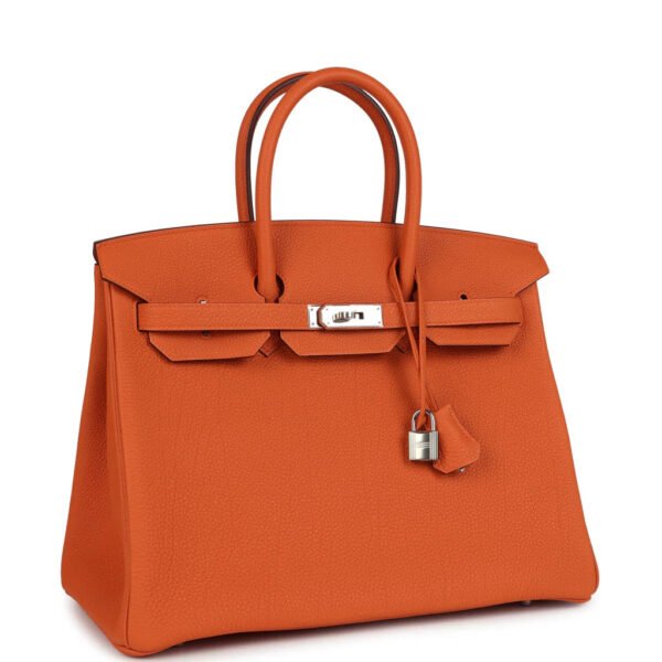 Birkin 30 Orange Togo Palladium Hardware