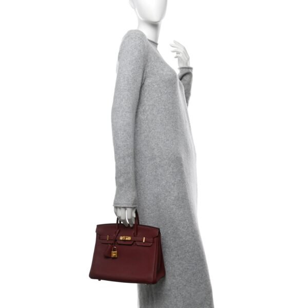 Birkin 25 Rouge H in Togo Leather with Gold Hardware