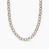 9D4D1B01-0B3C-C0D4-992B-34E895704B84.jpg Oval Link Chain Necklace Sterling Silver with 18K Yellow Gold, 16mm