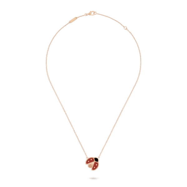 Lucky Spring pendant, open wings ladybug