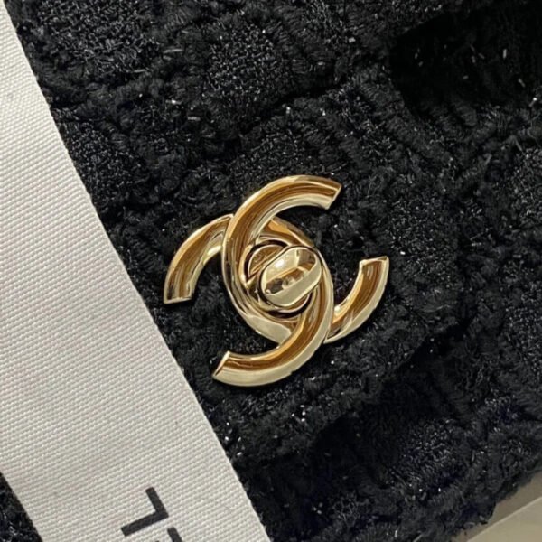 Chanel Class-Flap Bag In Black Tweed 1112