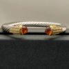 9E133CD7-05BC-EC27-6B72-F61E56E2594B.jpg 7mm Cable Bracelet with Champagne & Diamond Accents ??Gold Cap