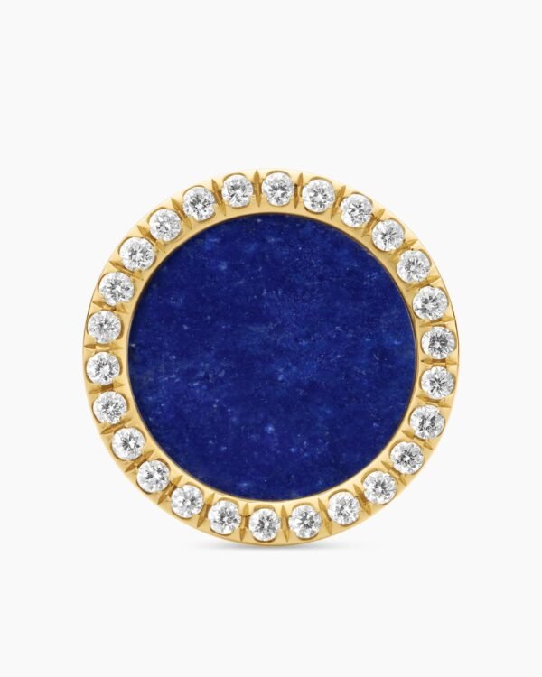 9E1EECC6-6012-6851-0BA4-B2384783A4B2.jpg Petite DY Elements® Stud Earrings 18K Yellow Gold with Lapis and Diamonds, 14mm