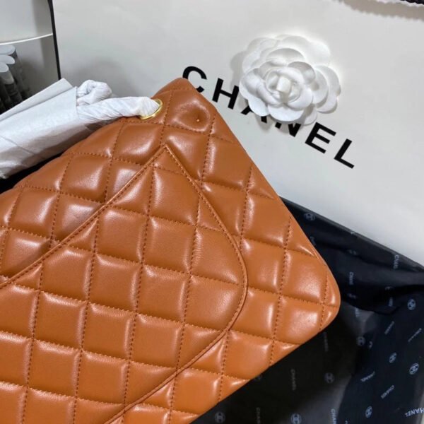 Chanel Large Classic Handbag Gold Hardware Brown For Women, Women&rsquo;s Handbags, Shoulder Bags 11.8in/30cm