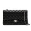 Chanel Classic Handbag Lambskin & Silver Metal A01112