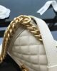 CHANEL CAVIAR QUILTED MEDIUM BOY FLAP IVORY
