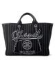 A1886688-5C28-CD5A-A94A-8703AA048447.jpg CHANEL Deauville 2wayTote Bag Black A66941 Cotton Leather