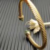 A216AC86-8782-8A8D-7BCC-E3C5EE41A5BA.jpg Cable Bracelet with Peridot & Diamond Accents 5mm