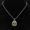 Albion&reg; Pendant Sterling Silver with Prasiolte and Diamonds, 14mm