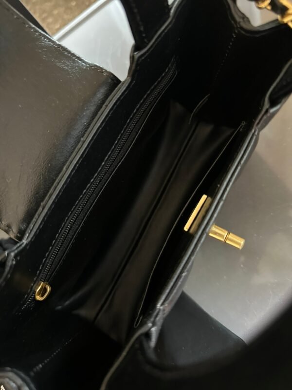 A31B6209-4D25-3E50-DBE5-D8A2389A0712.jpg Shiny Aged Calfskin Coral Mini Kelly Shopping Bag - Black