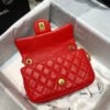 Chanel Flap Bag With CC Ball On Strap Red For Women, Women&rsquo;s Handbags, Shoulder And Crossbody Bags 7.8in/20cm AS1787