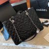 Chanel Grand Shopping Tote Black Caviar Silver Hardware